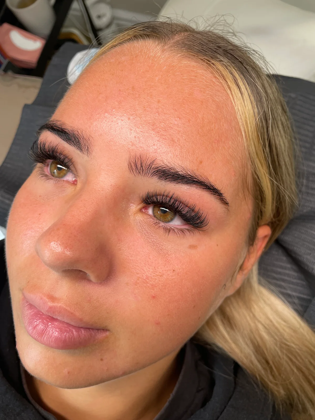 Finished eyelash extensions by Zoë Gabrielle